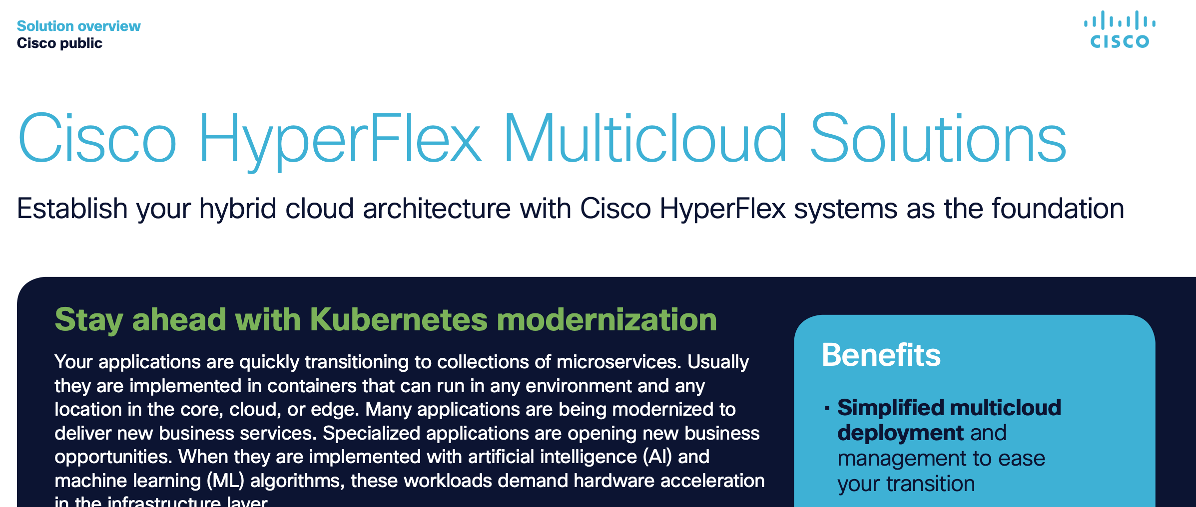 Cisco HyperFlex Multicloud Solutions