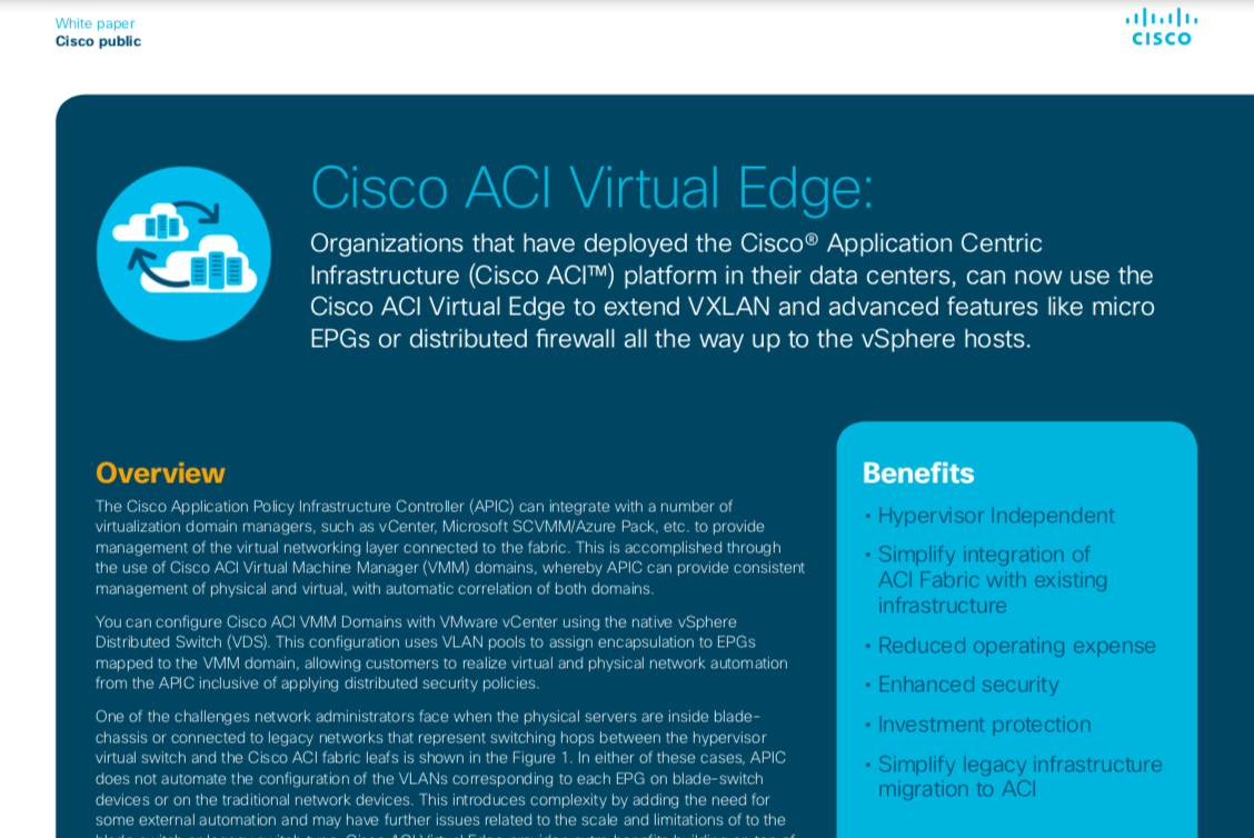 Cisco ACI Virtual Edge