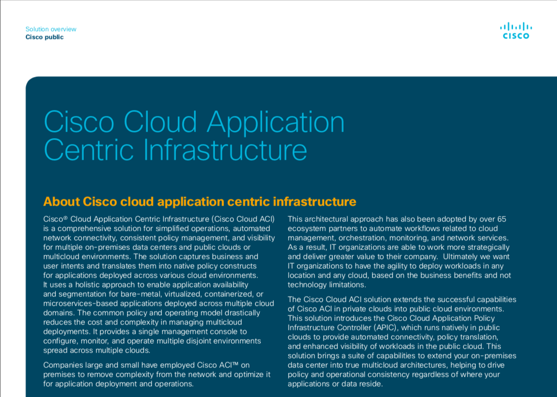 Cisco ACI Solution