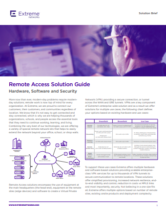 Remote Access Solution Guide - Solution Brief