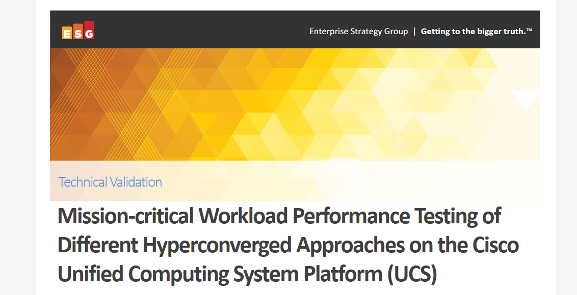 ESG Report: HCI performance testing on UCS