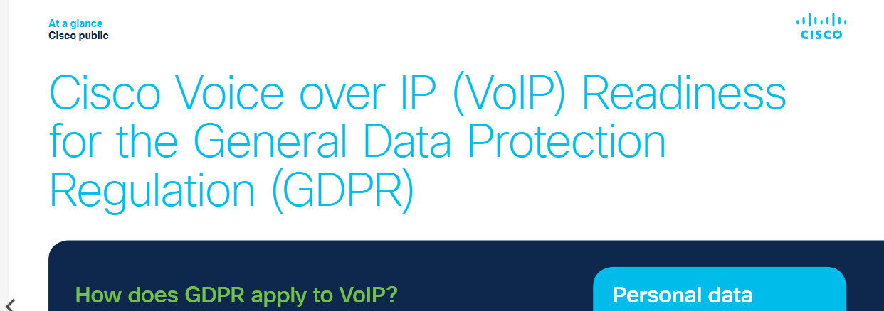 VoIP Readiness for the General Data Protection Regulation