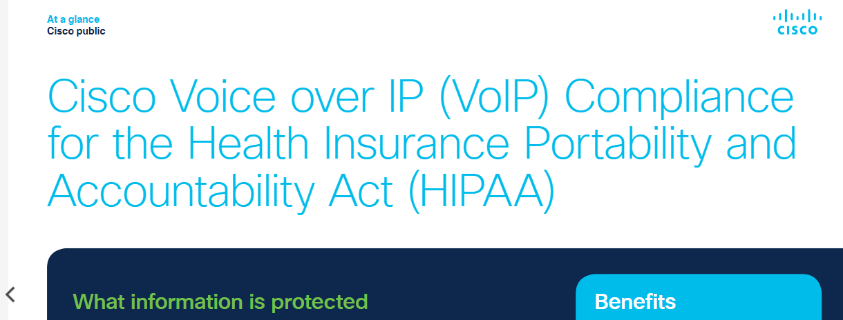 VoIP Compliance for the Health Insurance Portability & Accountability Act