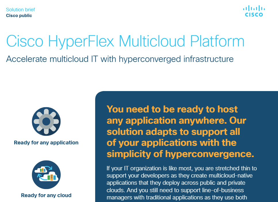 Cisco HyperFlex Multicloud Platform