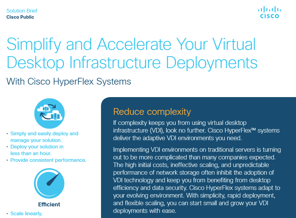 Simplify and Accelerate Your Virtual Desktop Infrastructure Deployments